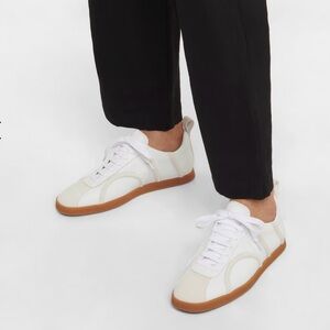 Toteme Suede Trimmed Leather Sneakers